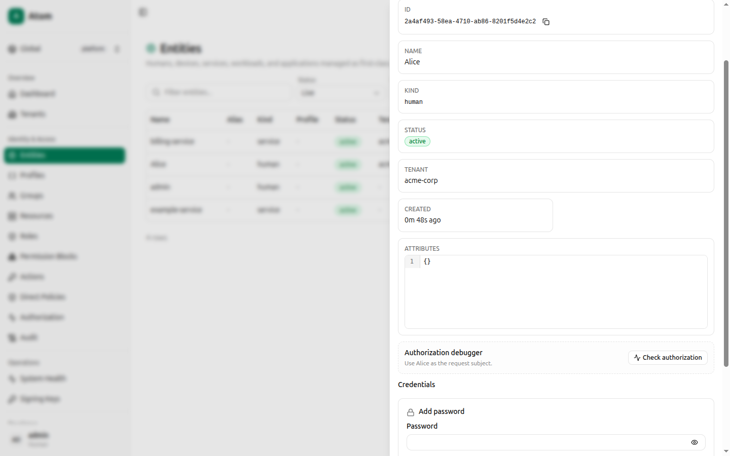 Add password inline form